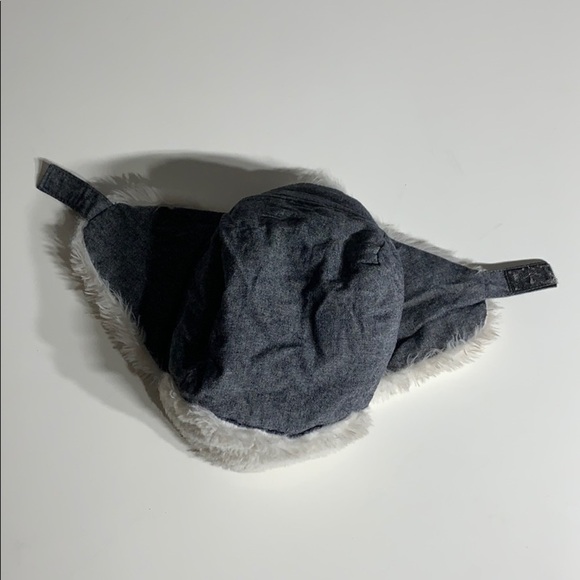WonderKids Infant grey Fuzzy Ear Flap Hat With Velcro Strap winter outer - Picture 7 of 8
